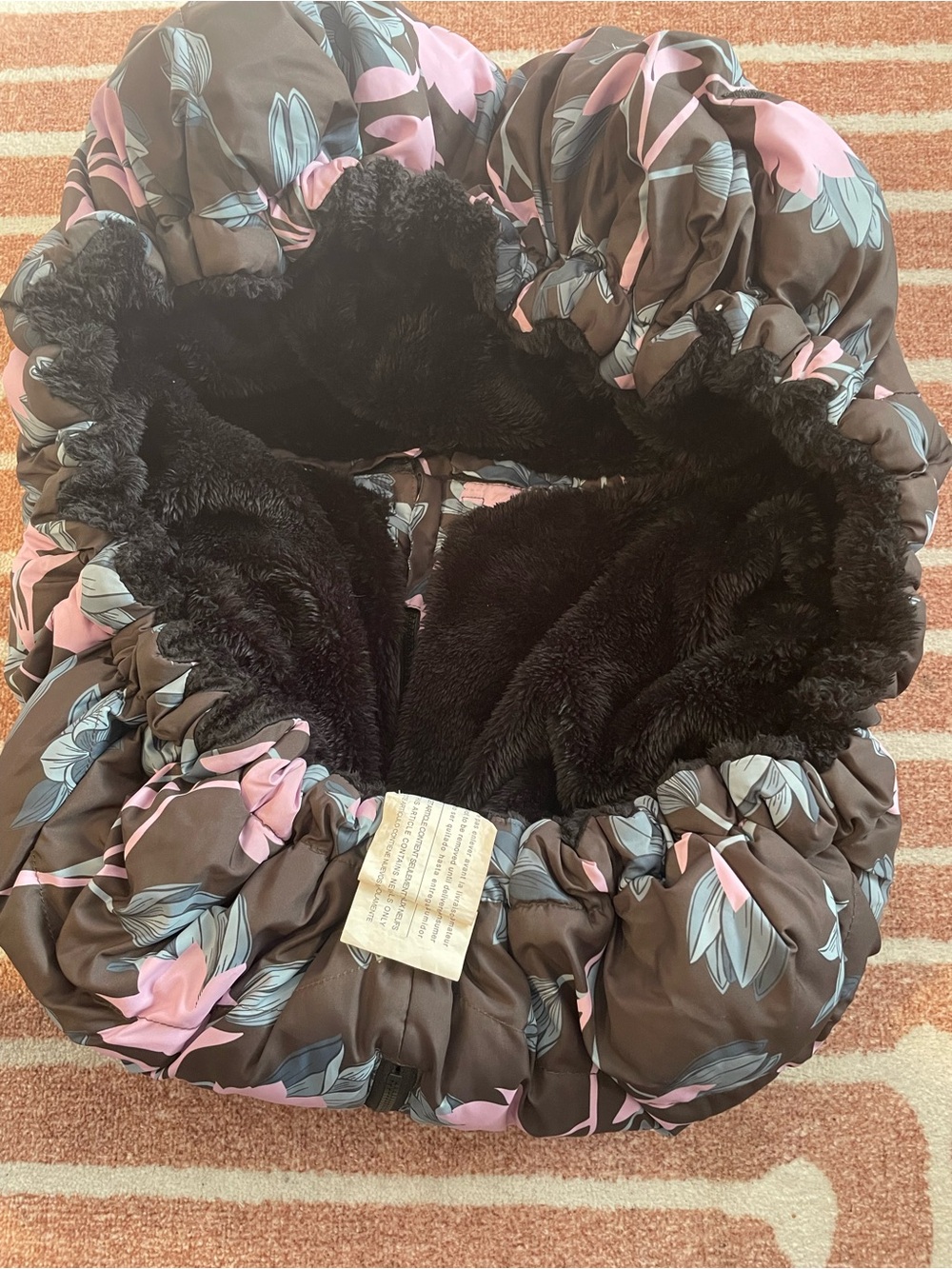 7 A.M. Enfant Cocoon Car Seat Cover — Print Nightingale/Plush - Picture 2 of 6